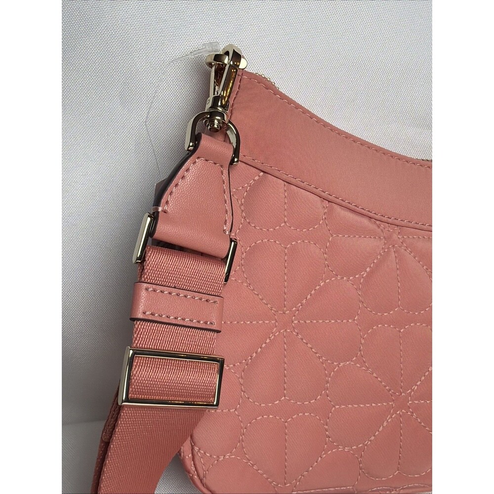Kate Spade Spade Flower Quilted Shoulder Bag Terracotta Pink NWT - Picture 5 of 15